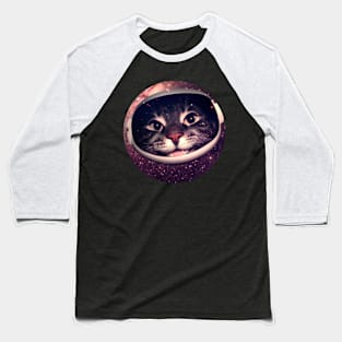 CUTE ASTRONAUT CAT Baseball T-Shirt